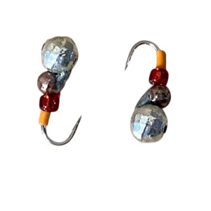 Мормышка вольфрамовая Муравей гранёный, крючок №16 0,7g Silver+Cuper Мормышка вольфрамовая Муравей гранёный, крючок №16 0,7g Silver+Cuper