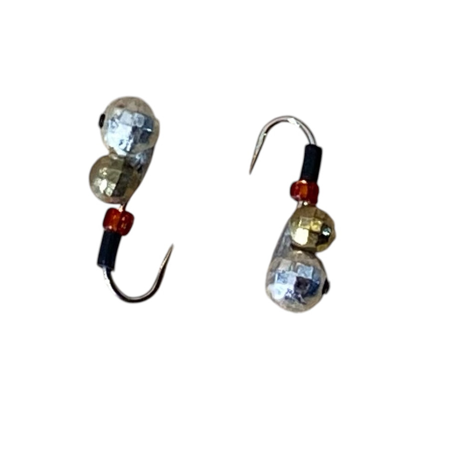 Мормишка вольфрам Мураха гранована, гачок №18 0,4g Silver+Gold