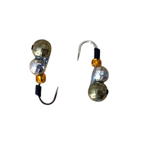 Мормышка вольфрамовая Муравей гранёный, крючок №18 0,4g Gold+Silver Мормышка вольфрамовая Муравей гранёный, крючок №18 0,4g Gold+Silver