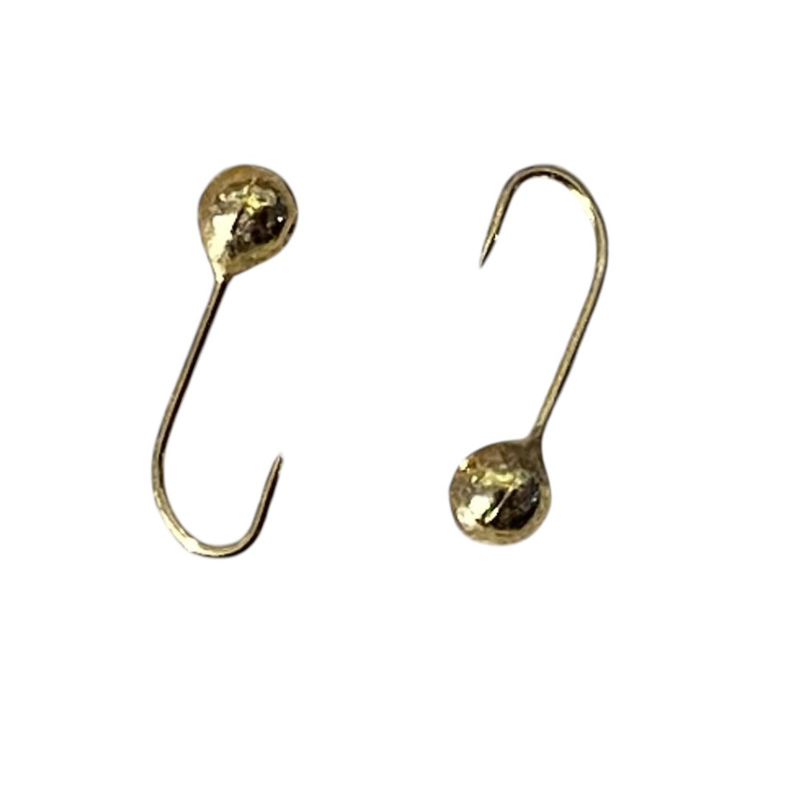 Блешня вольфрам Куля з отвором кр.№18 2mm 0,15g Gold