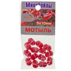 Мини-бойлы тонущие Dolphin 6X10mm "мотыль" Мини-бойлы тонущие Dolphin 6X10mm "мотыль"