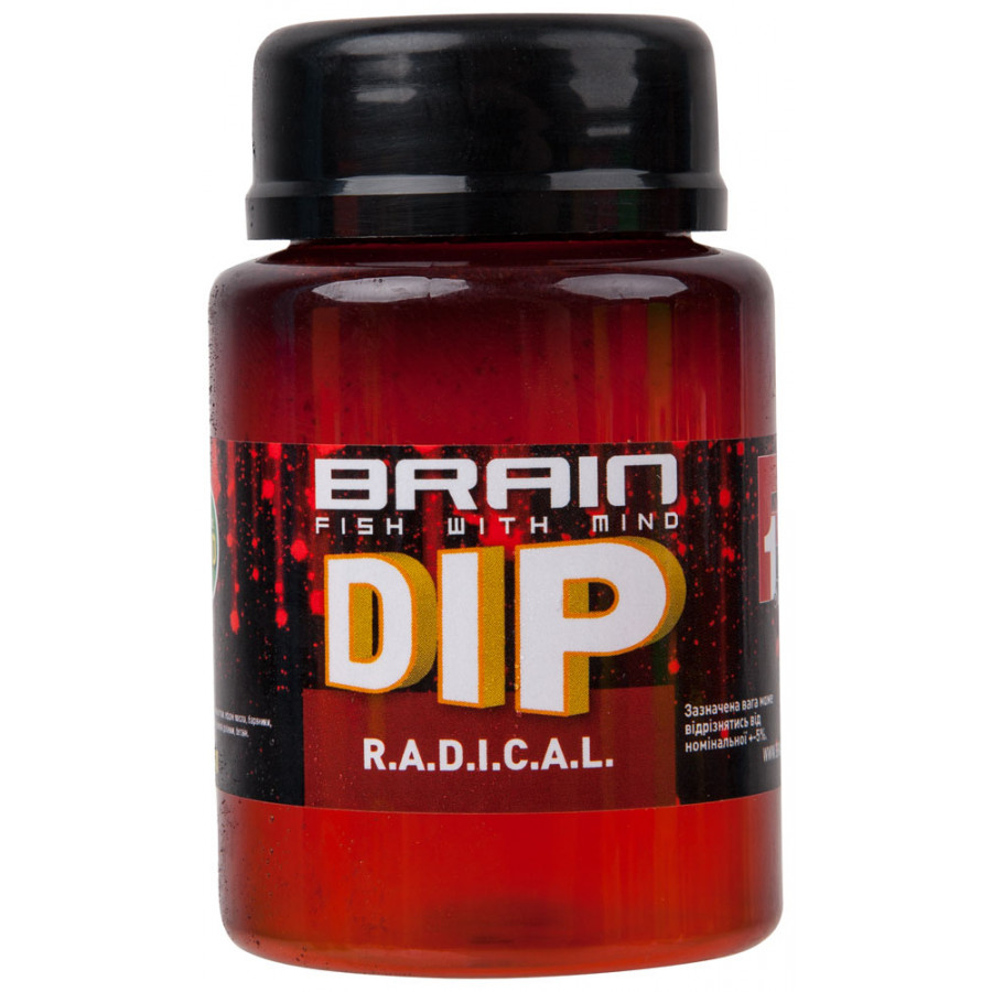 Діп для бойлів Brain F1 RADICAL (копчені сосиски) 100ml Діп для бойлів Brain F1 RADICAL (копчені сосиски) 100ml