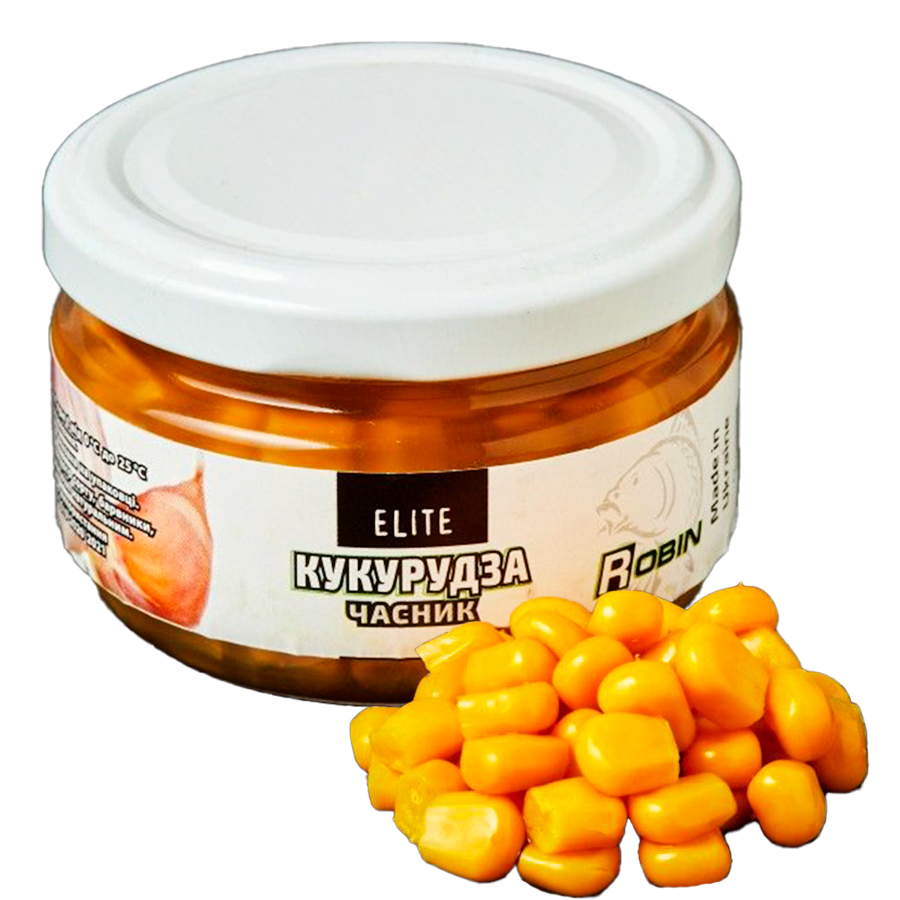 Кукуруза концерв. ELITE ROBIN Чеснок 125ml