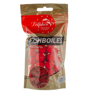 Бойли тонущі Dolphin 16mm Мотиль 100g Бойли тонущі Dolphin 16mm Мотиль 100g