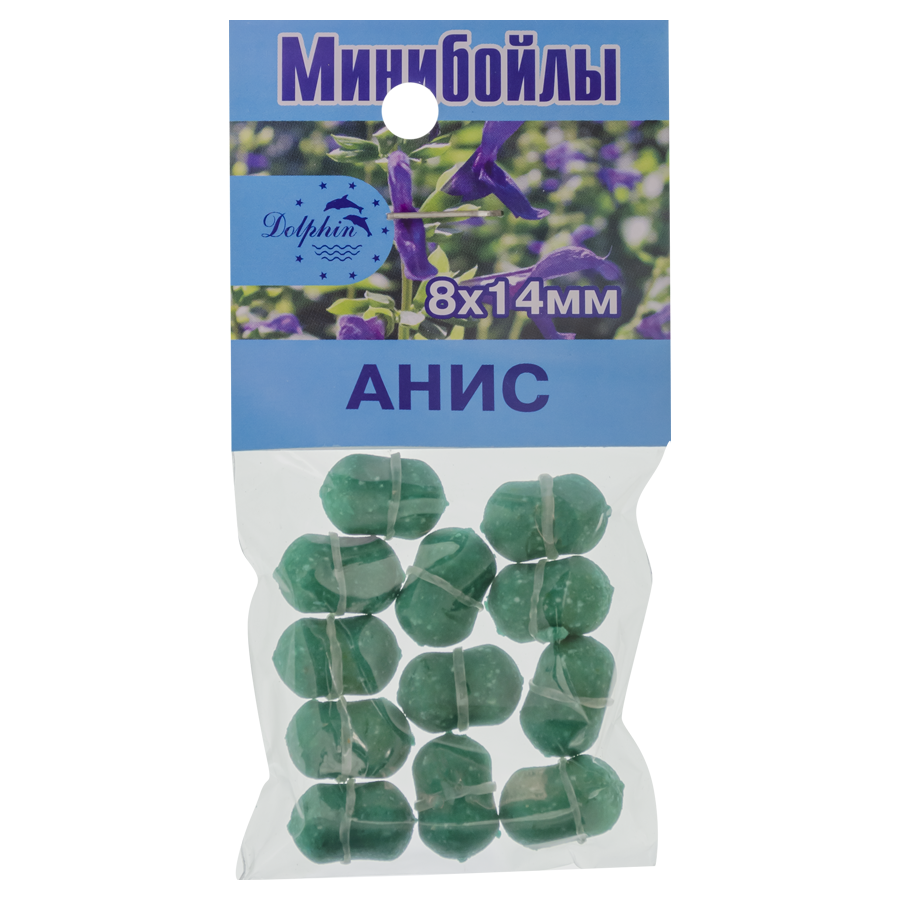 Міні-Бойли тонущі Dolphin 8X14mm "аніс"