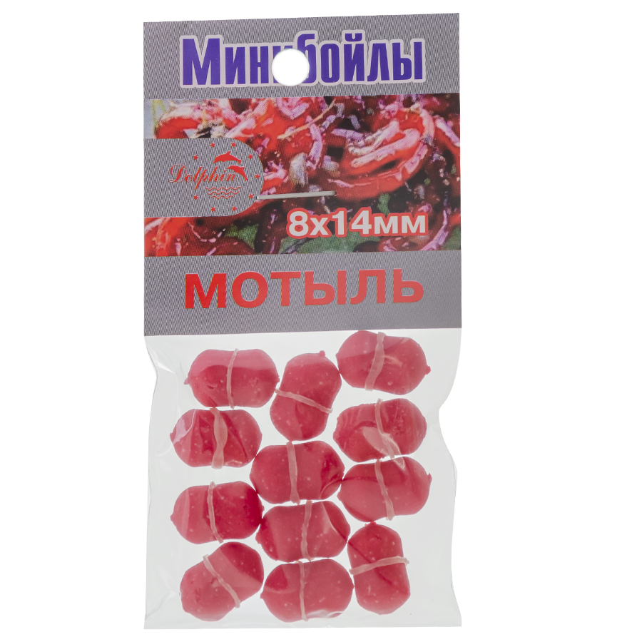 Міні-Бойли тонущі Dolphin 8X14mm "мотиль"