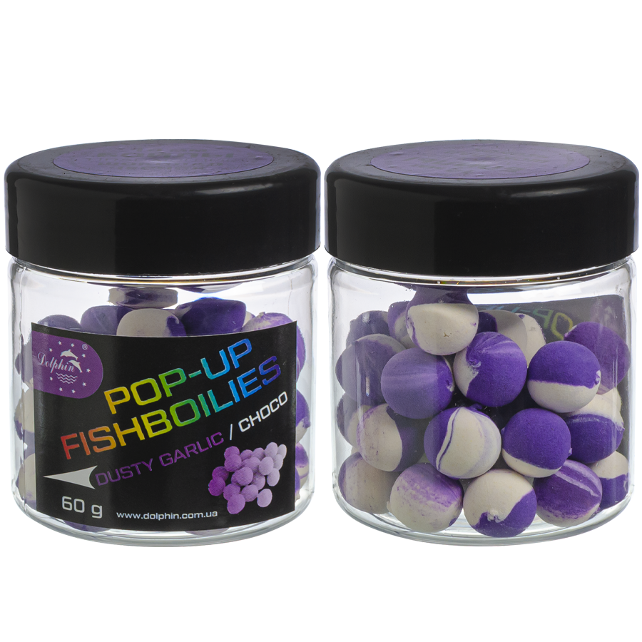 Бойлы Dolphin Pop-up часник/шоколад 14mm 60g