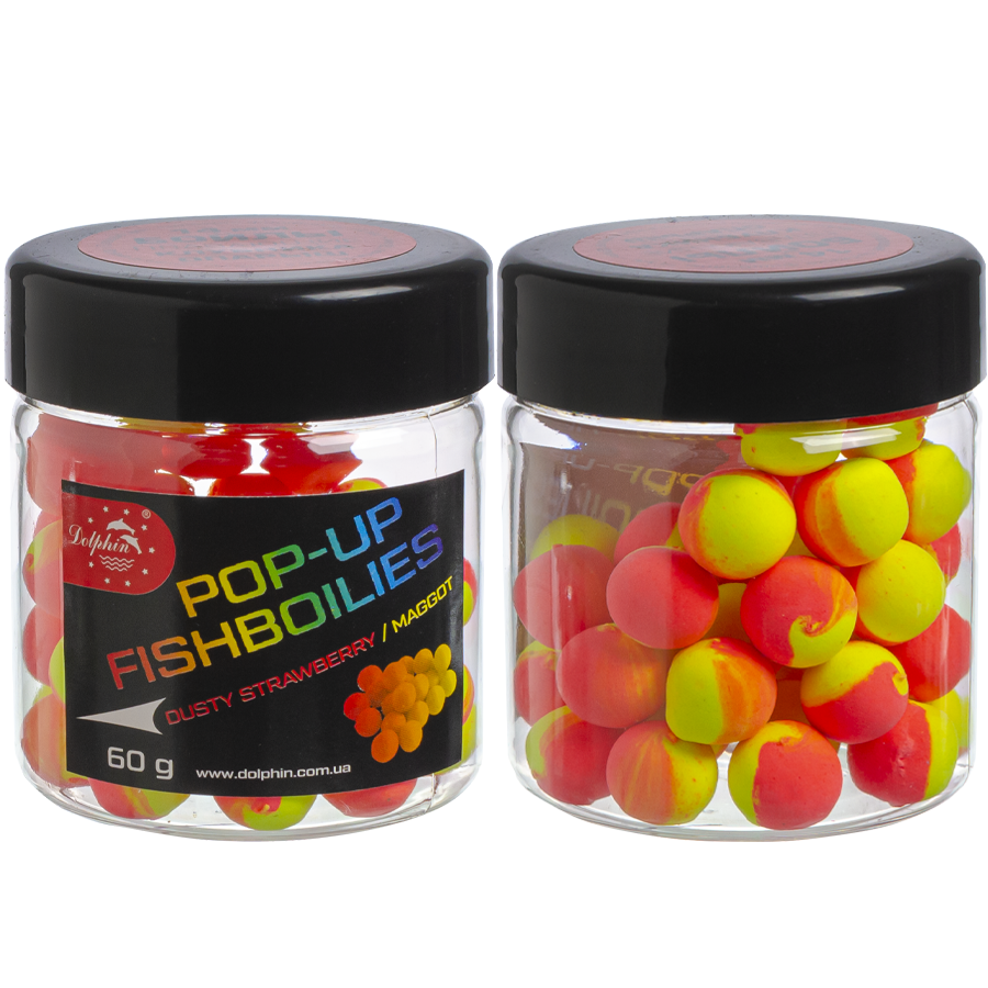 Бойли Dolphin Pop-up полуниця/опариш 14mm 60g
