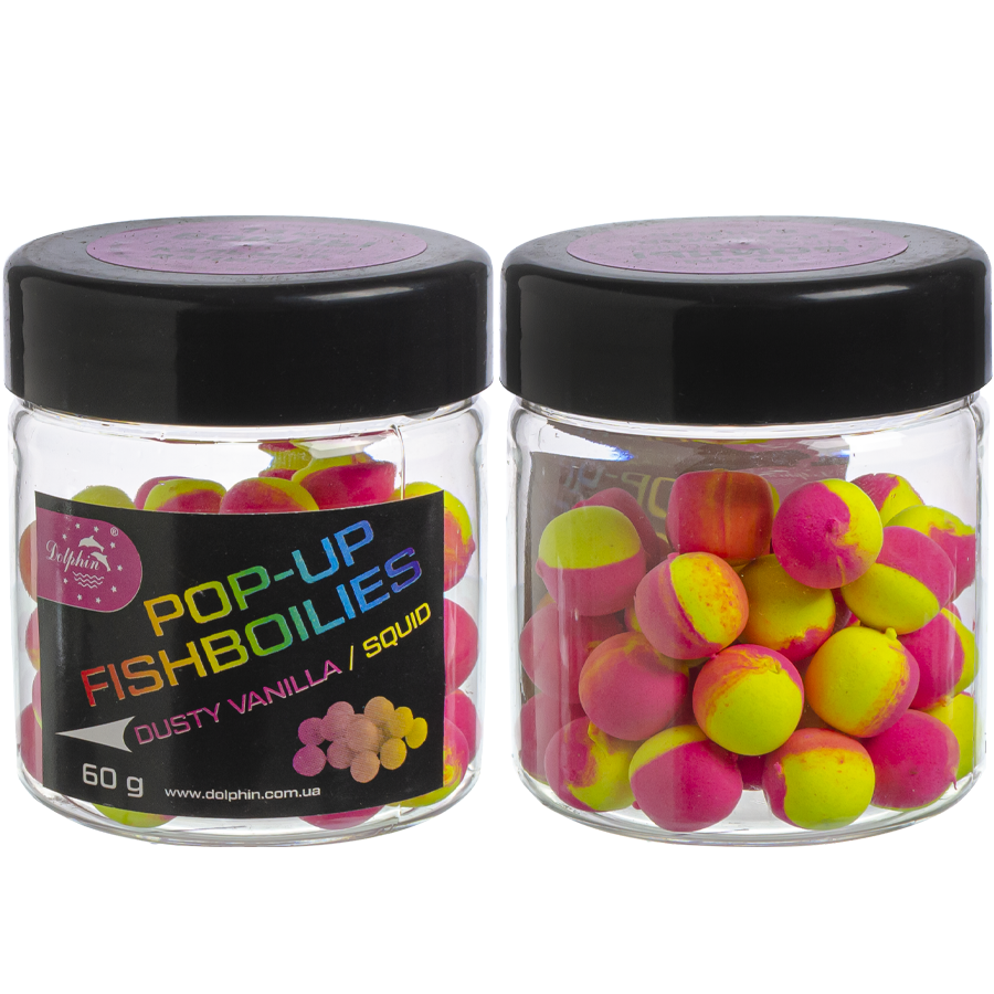 Бойли Dolphin Pop-up ваніль/кальмар 14mm 60g