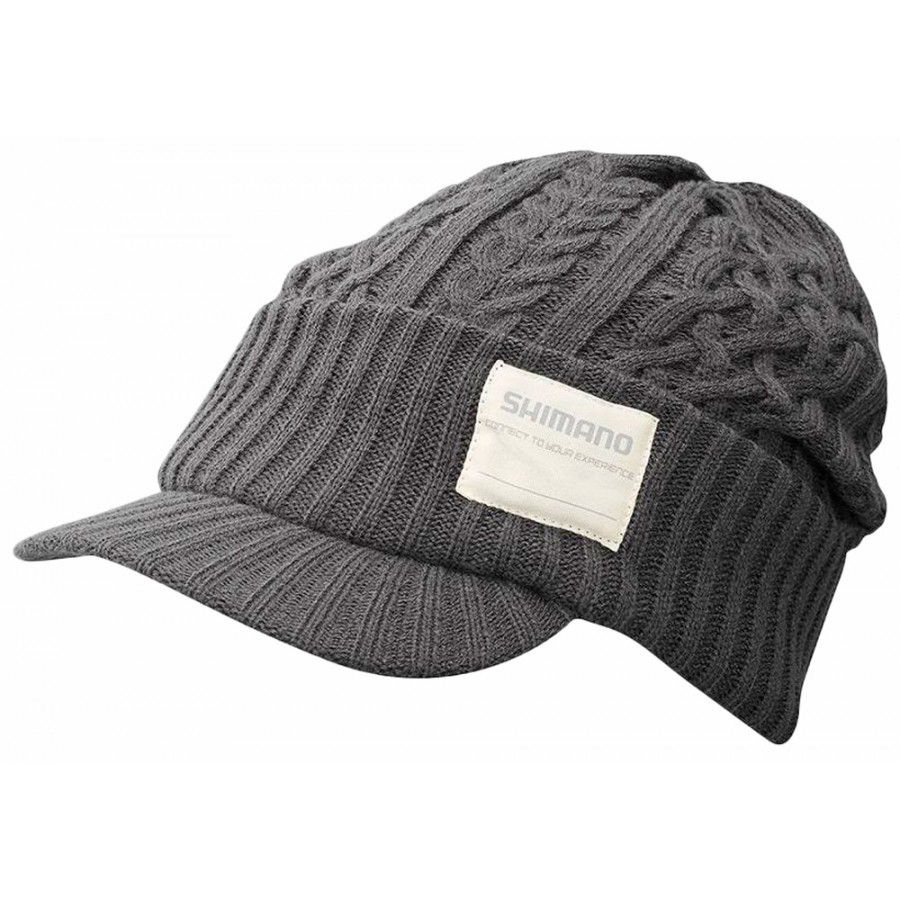 Шапка Shimano Knit Watch with brim Regular Size ц:charcoal