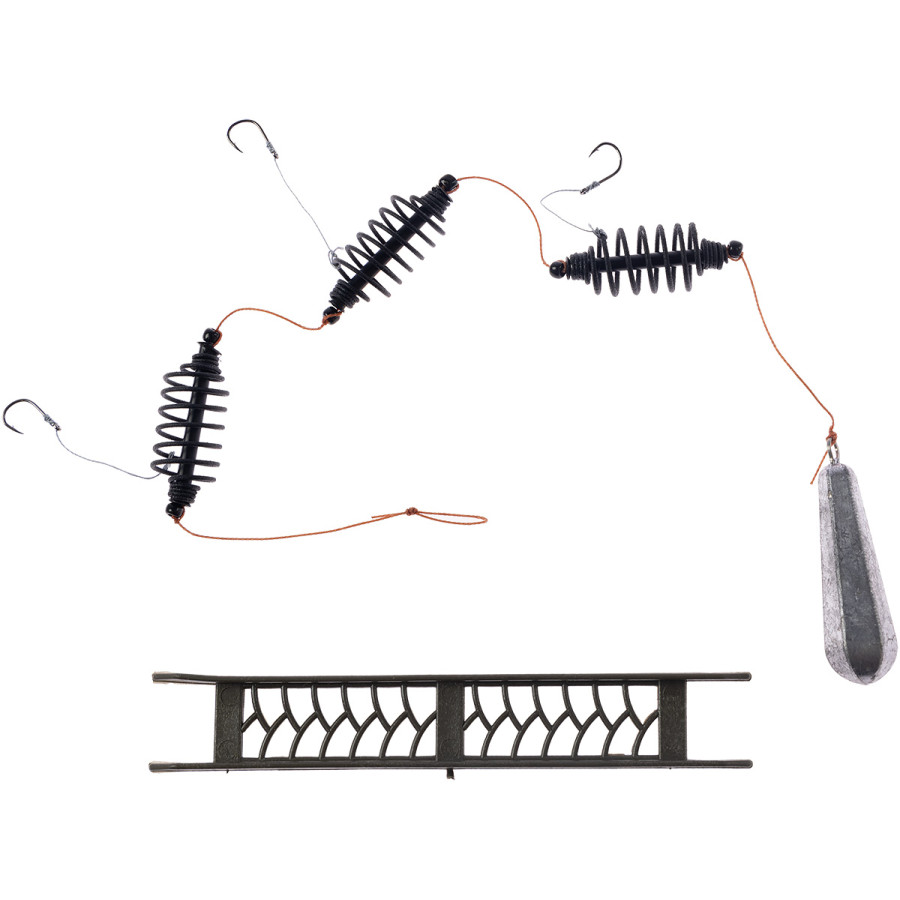 Профмонтаж снасть готова вбивця карася на мотовилі фарбована 20g