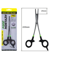 Зажим-корнцанг ProfMontazh Quick-Hook Release PRO 20 см с ножницами