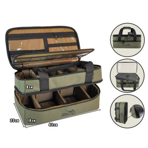 Двойная сумка с поводочницей Multi-Bag Double для аксессуаров и кормушек Двойная сумка с поводочницей Multi-Bag Double для аксессуаров и кормушек