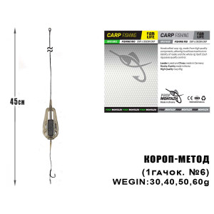 ПрофМонтаж кормушка карп-метод на ледкоре (бойловый 1кр.) 30гр. ПрофМонтаж кормушка карп-метод на ледкоре (бойловый 1кр.) 30гр.