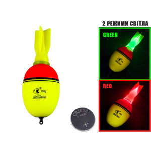 Поплавок для ловли толстолоба светодиодный "Ракета-бочка" 100g