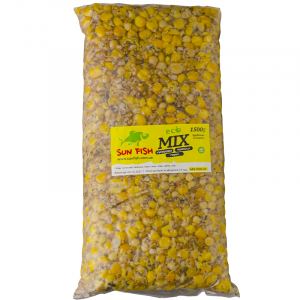 MIX в вакуумной упаковке Sun Fish (кукуруза, пшеница ,горох) с чеснаком 1500g