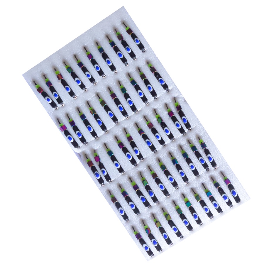 Мормишка вольфрамова |230| Стовпчик з кубиком хамелеон 0,50g