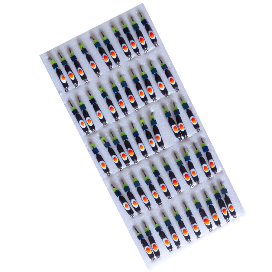 Мормишка вольфрамова |229| Стовпчик з кубиком хамелеон 0,50g