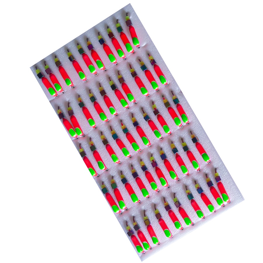 Мормишка вольфрамова |240| Стовпчик з кубиком хамелеон 0,50g