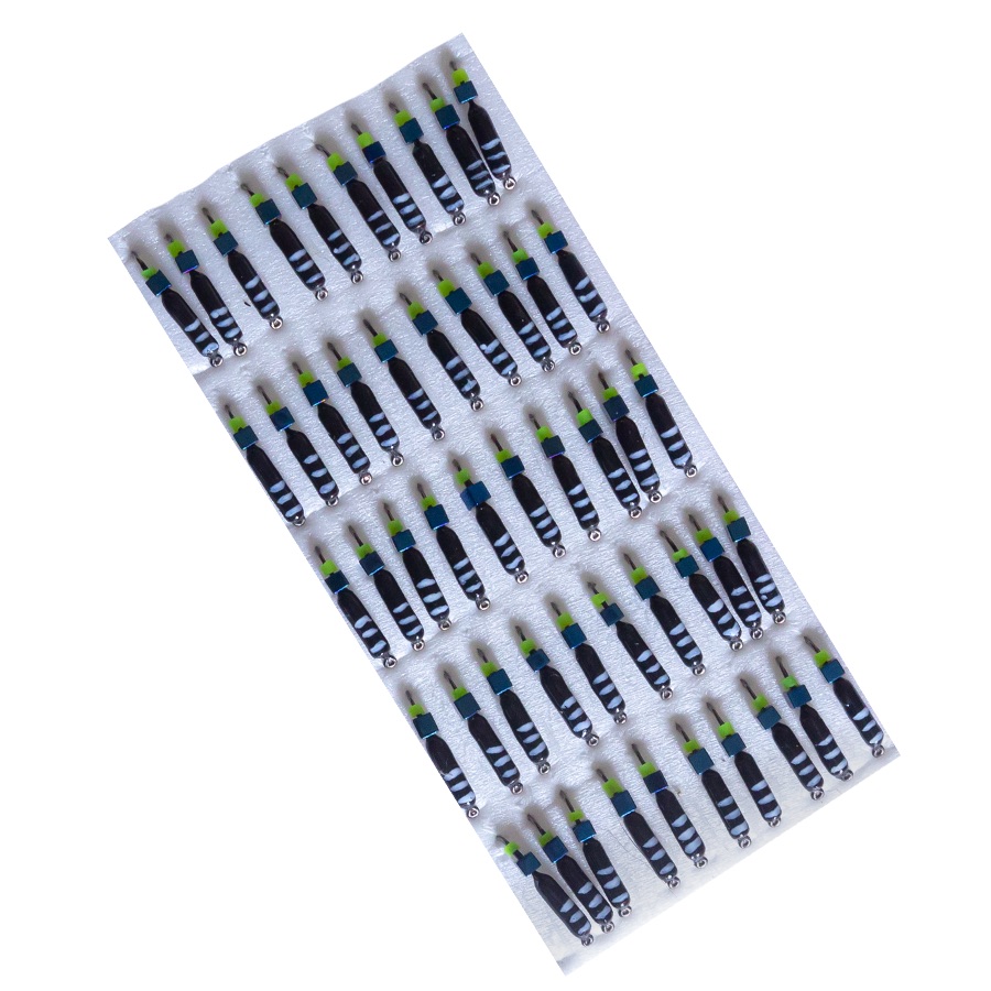 Мормишка вольфрамова |225| Стовпчик з кубиком хамелеон 0,50g