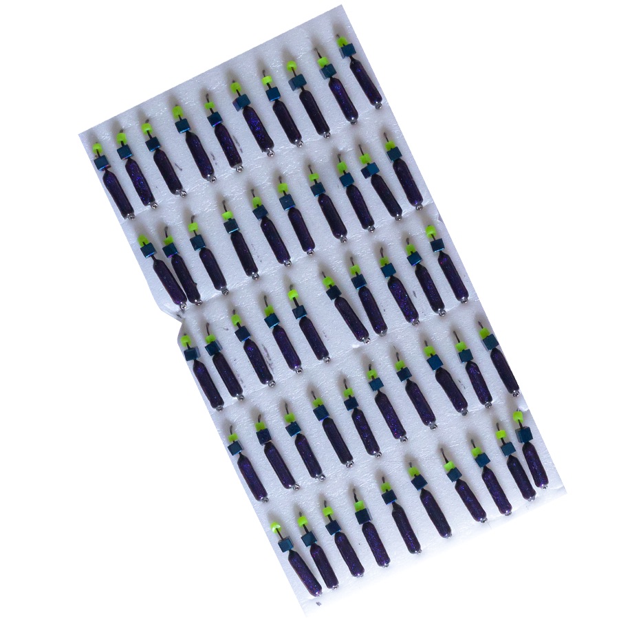 Мормишка вольфрамова |224| Стовпчик з кубиком хамелеон 0,50g