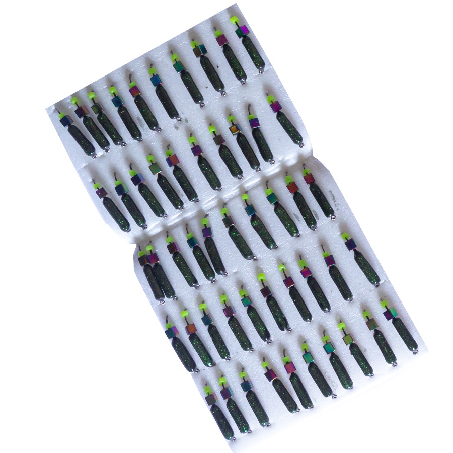 Мормишка вольфрамова |223| Стовпчик з кубиком хамелеон 0,50g