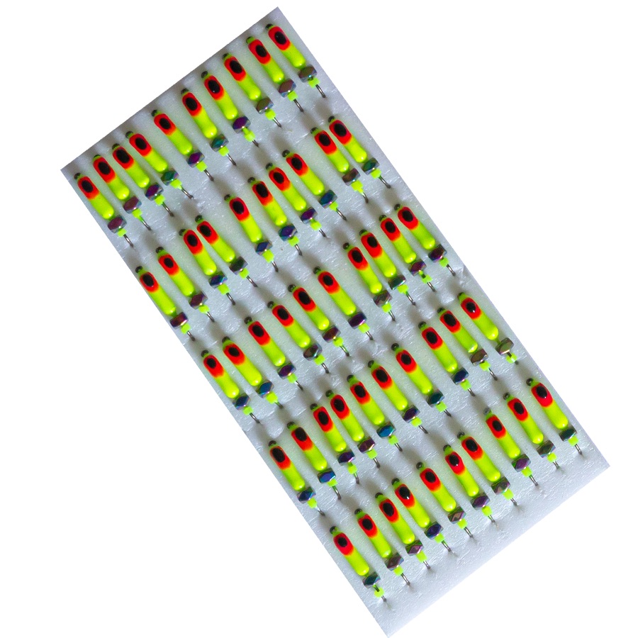 Мормишка вольфрамова |221| Стовпчик з кубиком хамелеон 0,50g