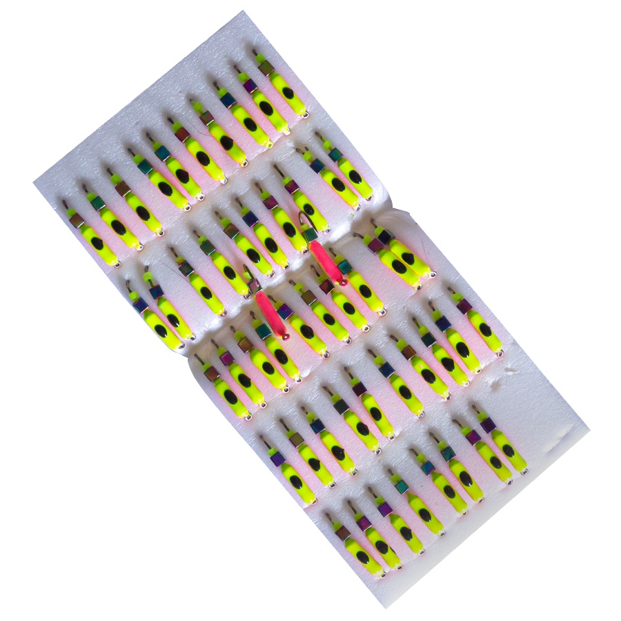 Мормишка вольфрамова |211| Стовпчик з кубиком хамелеон 0,50g