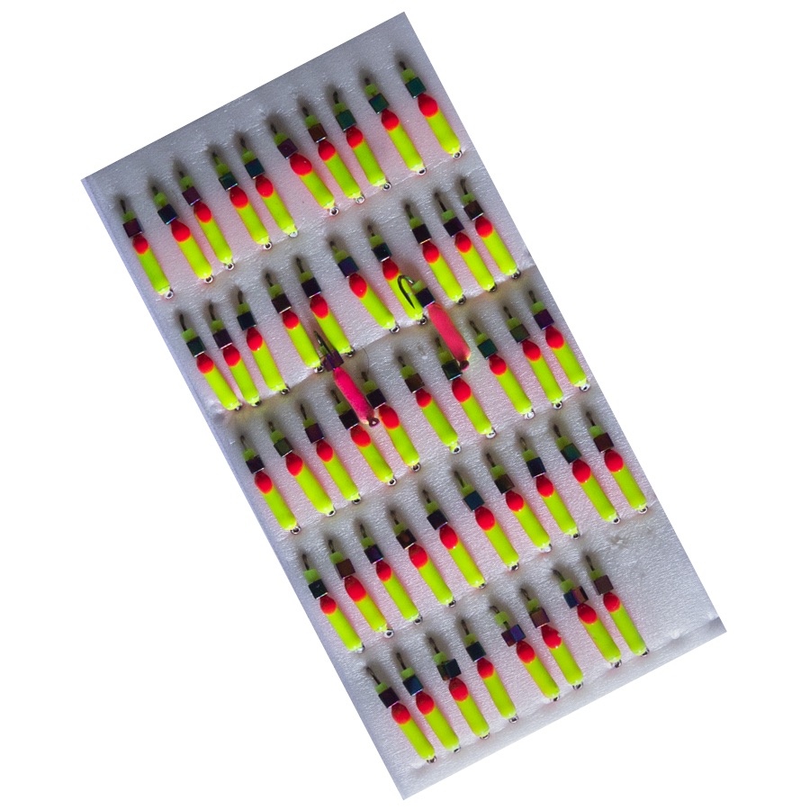 Мормишка вольфрамова |210| Стовпчик з кубиком хамелеон 0,50g