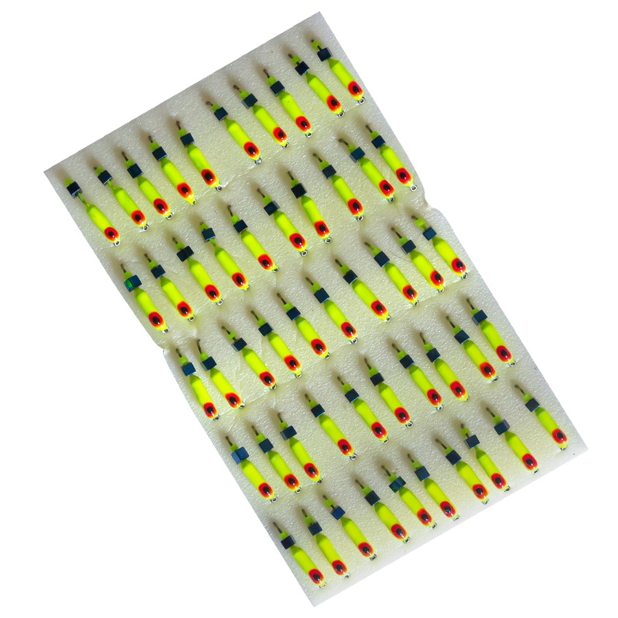 Мормишка вольфрамова |213| Стовпчик з кубиком хамелеон 0,50g