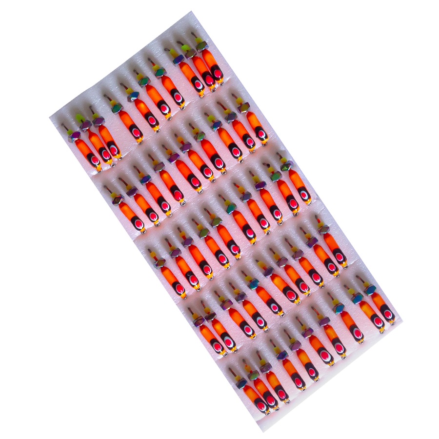 Мормишка вольфрамова |218| Стовпчик з кубиком хамелеон 0,50g