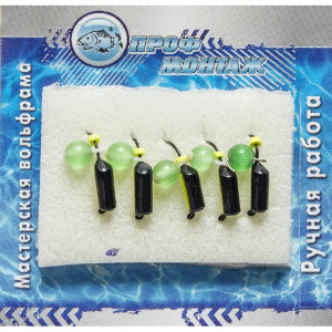 Мормышка вольфрамовая |390| Столбик флуоросцент кошачий глаз 2,5 0,8g
