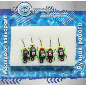 Мормышка вольфрамовая |603| Жук с лапками 3 0.6g Мормышка вольфрамовая |603| Жук с лапками 3 0.6g