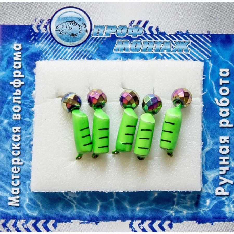 Блешня вольфрамова | 477 | Стовпчик з гран.шаром Хамелеон 1,1g (зелений)