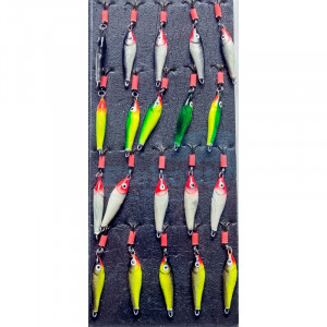 Блешня прямовисна в наборі арт.1003508 8g (20шт / уп) Блешня прямовисна в наборі арт.1003508 8g (20шт / уп)