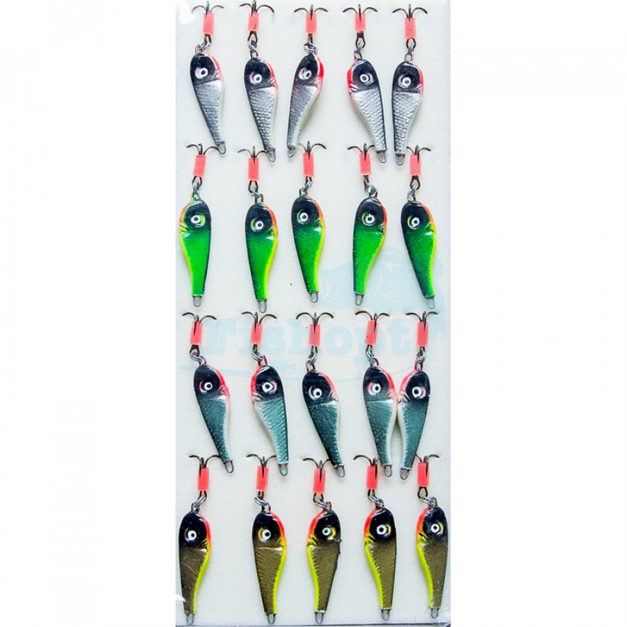 Блешня прямовисна в наборі арт.1053507 7g (20шт / уп) Блешня прямовисна в наборі арт.1053507 7g (20шт / уп)