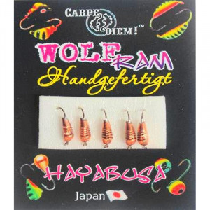 Мормышка вольфрам Банан с насечками кр. № 14 0,8g Бронза