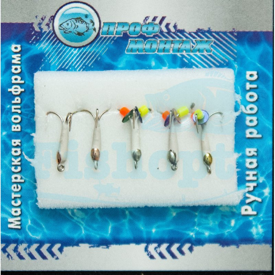 Вольфрамовый чертик |109| Белый с коронкой 1,5 0,2g Вольфрамовый чертик |109| Белый с коронкой 1,5 0,2g