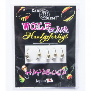 Мормышка вольфрам Мур-мелк.грань с ушком кр.№ 18 0,4g Gold+Silver