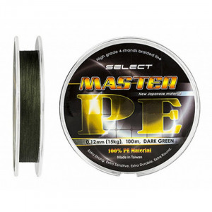 Шнур Select Master PE 100m 0.20mm 24кг темн.-зел.