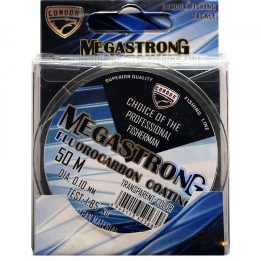 Волосінь Condor Megastrong Fluorocarbon Сoated 0,20mm 50m Волосінь Condor Megastrong Fluorocarbon Сoated 0,20mm 50m