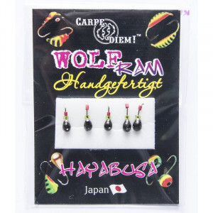 Мормышка вольфрам Капля с отверстием кр № 18 0,4g Black