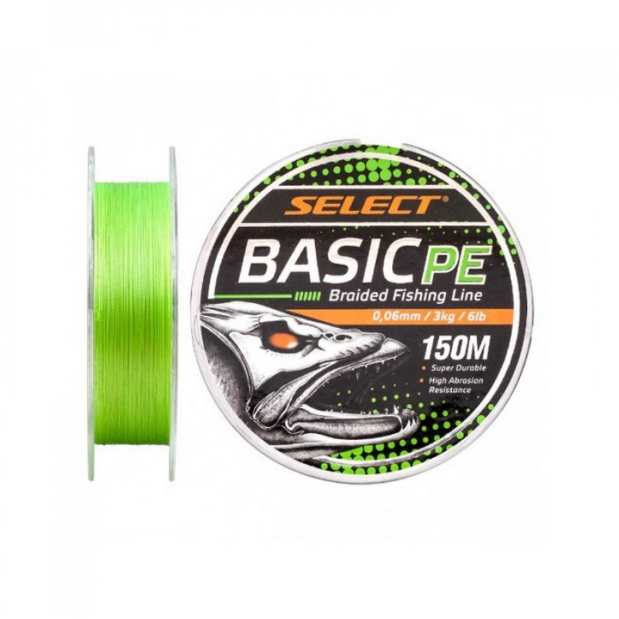 Шнур Select Basic PE 150m (салат.) 0.14mm 15lb / 6.8kg