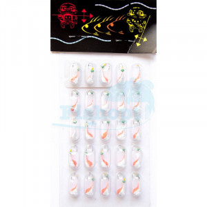 Мормышка литая "Капля уралка" Red 0,5g (25шт\уп)