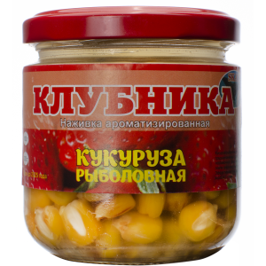Рыболовная кукуруза в банке Skat "Клубника"