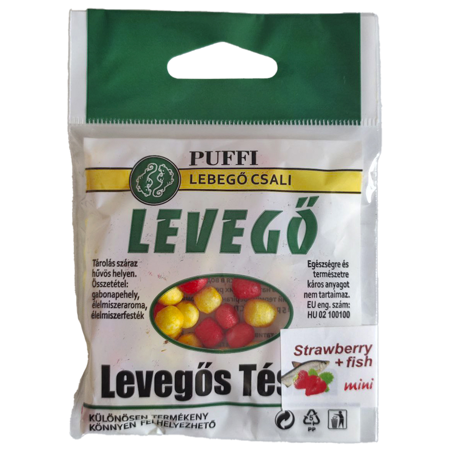Повітряне тісто (Levegos teszta) PUFFI LEVEGO Eper+Hal (полуниця - риба) mini