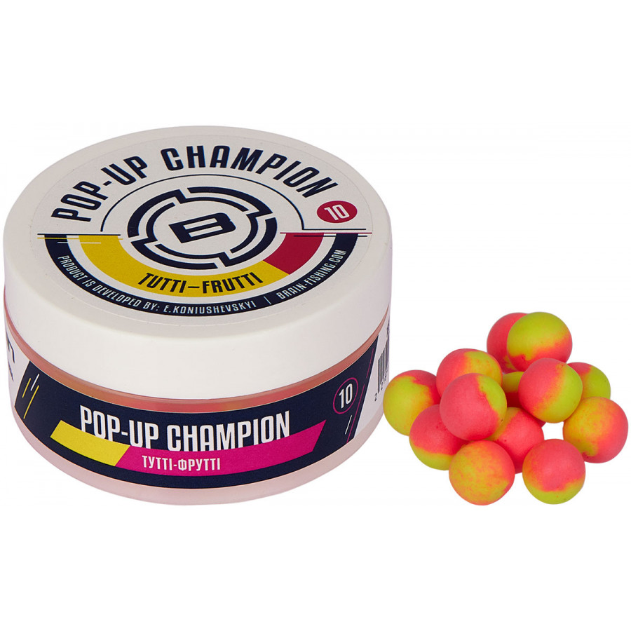 Бойли Brain Champion Pop-Up Tutti- Frutti (тутті-фрутті) 10mm 34g