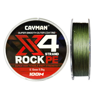 Шнур "Cayman" (зёленый, 4-х жильный) 17.64LB 0.10mm 100m 8.0kg
