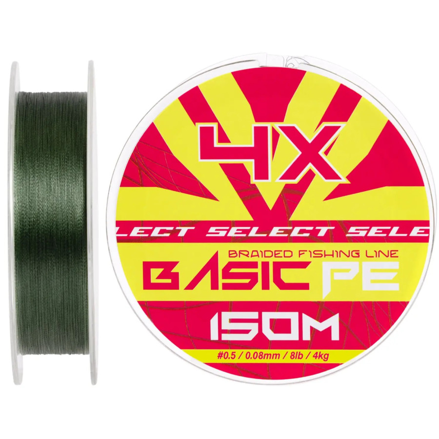 Шнур Select Basic PE 100m (темн-зел.) 0.06mm 6lb / 3kg