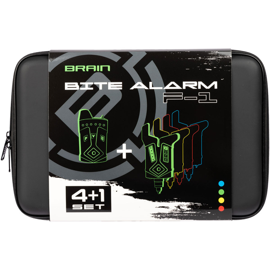 Набір сигналізаторів Brain Wireless Bite Alarm F-1 4+1 Набір сигналізаторів Brain Wireless Bite Alarm F-1 4+1